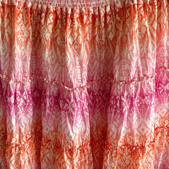 Lauren Ralph Lauren Beachy Pink and Orange A-Line Maxi Midi Skirt Resortwear XL - Picture 4 of 4